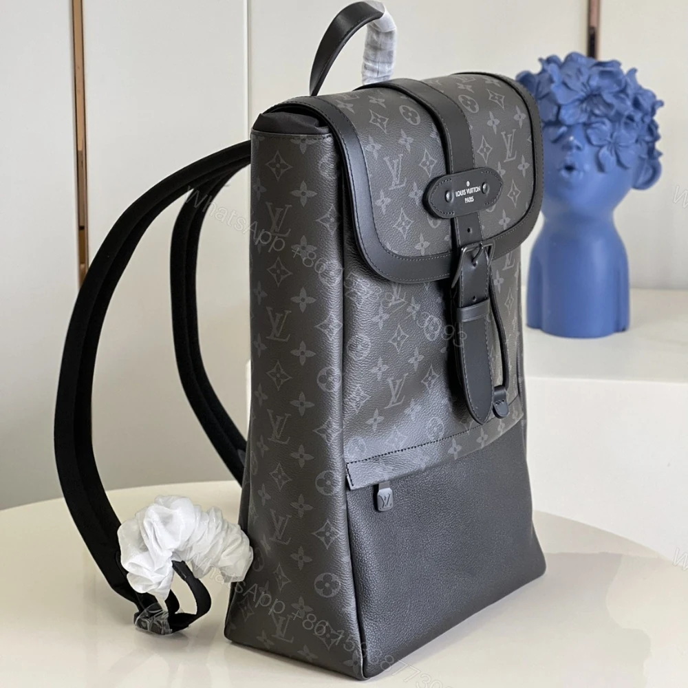 View 3 of Louis Vuitton Saumur Backpack Monogram Eclipse Canvas 42Cm M45913