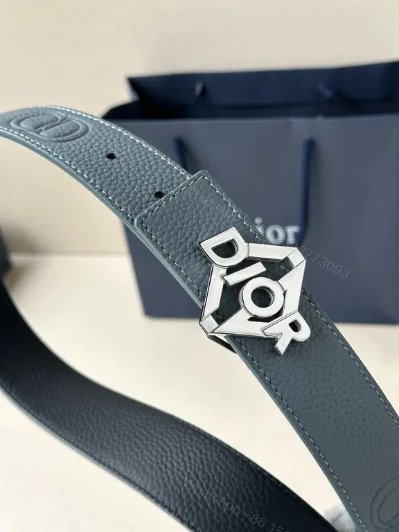 View 5 of Gold-Dior Accent Leather Belt: Premium, Adjustable Luxury Accessory