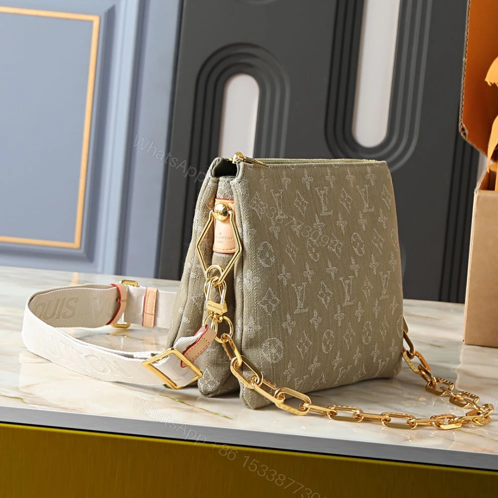 View 3 of Louis Vuitton Coussin PM Khaki Denim 26Cm M28360