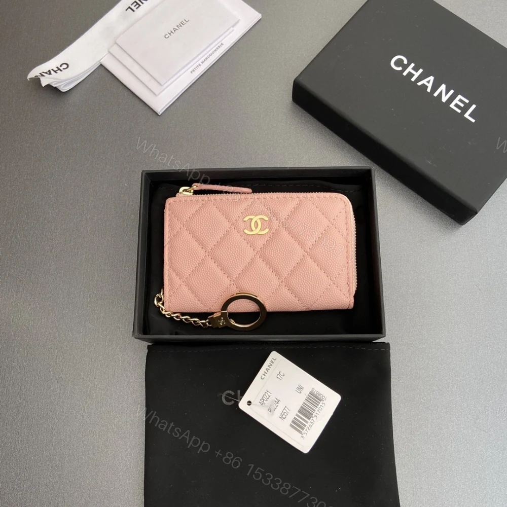View 3 of 高仿Chanel*AP0223零錢包粉色魚子醬金扣免檢版