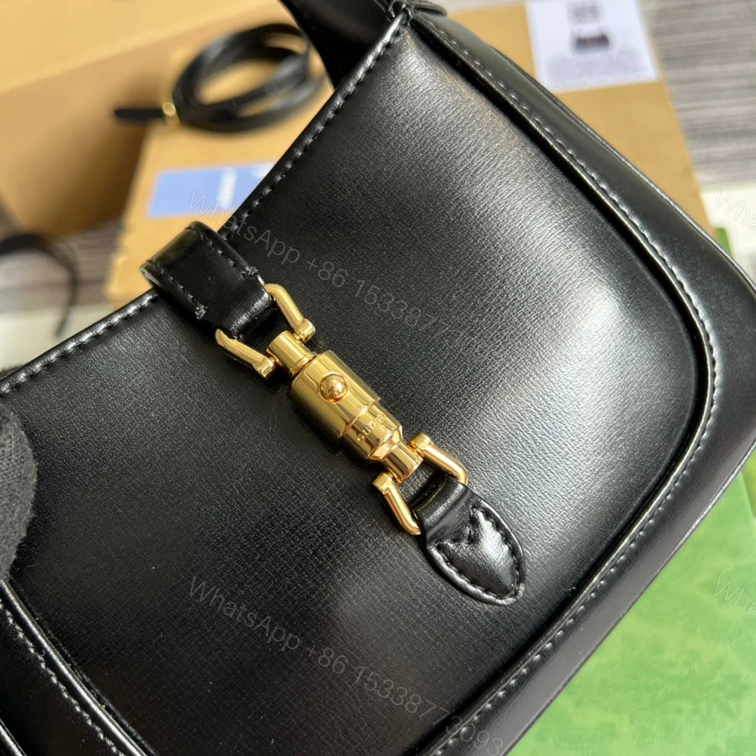 View 4 of GG JACKIE MINI 19 SHOULDER BAG IN BLACK CALFSKIN