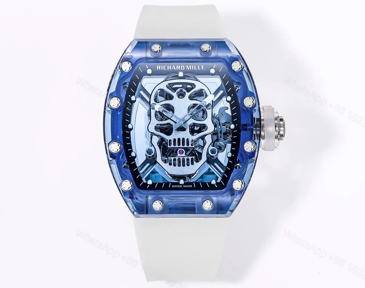 BBR Factory MS Factory Blue Skull Tourbillon Watch — view 1