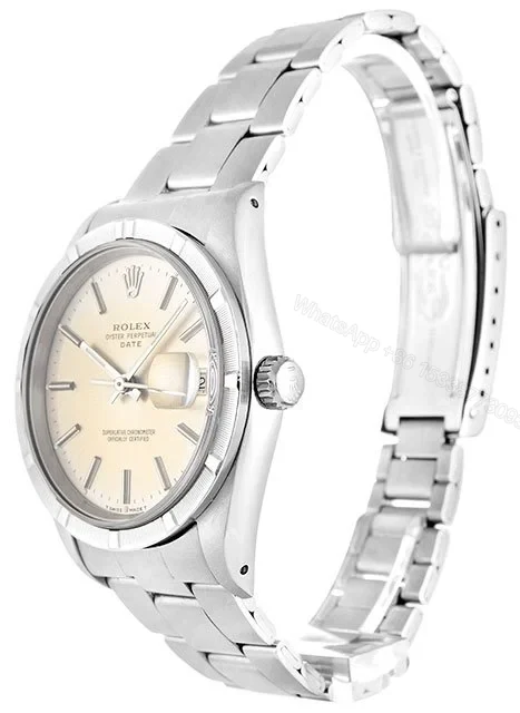 View 2 of Replica Rolex Oyster Perpetual Date Silver Dial 15210 34 mm