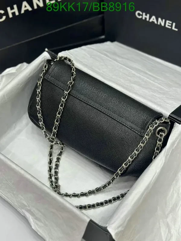 View 2 of Chanel Small Half Moon Bag in Black Caviar HV7421