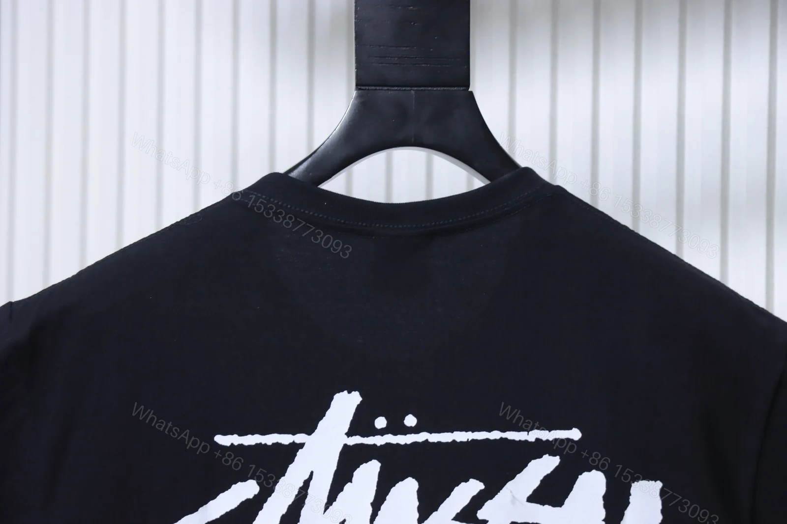 View 3 of Stussy black 8-ball print short-sleeved shirt black