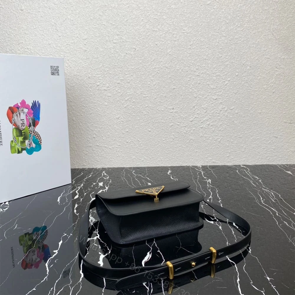 View 5 of Prada Saffiano leather flap shoulder bag(HIGH-END GRADE)