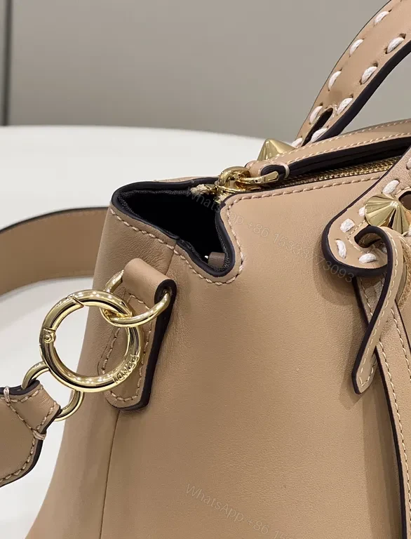 View 8 of Bold Fendi Logo Compact Leather Handbag - Luxury Everyday Style