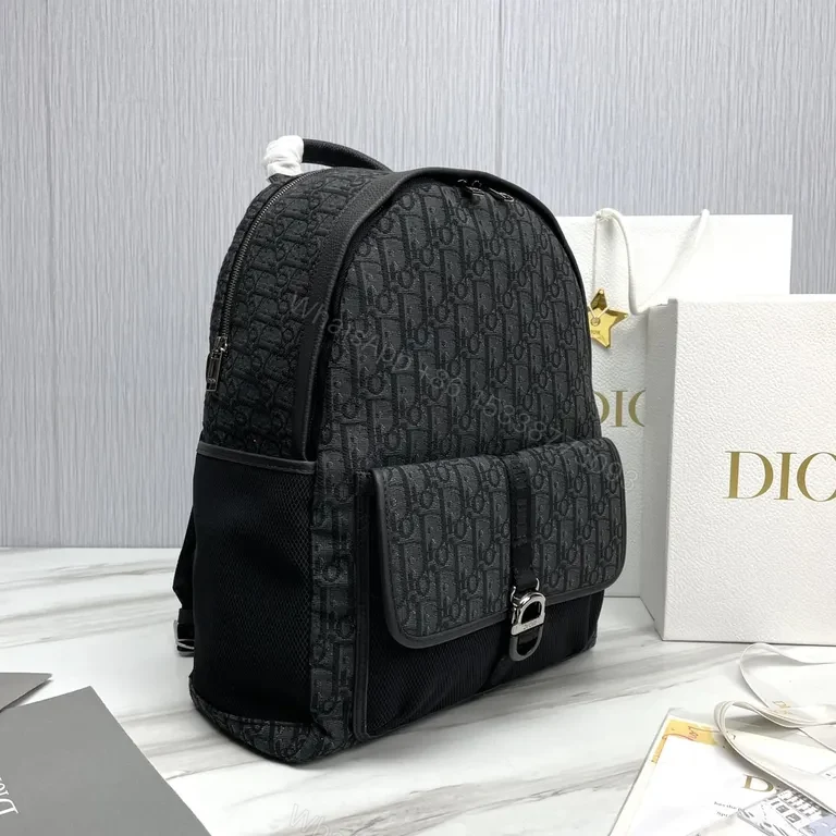 View 9 of Monochrome Luxe Dior-Style Daypack: Structured Signature Texture