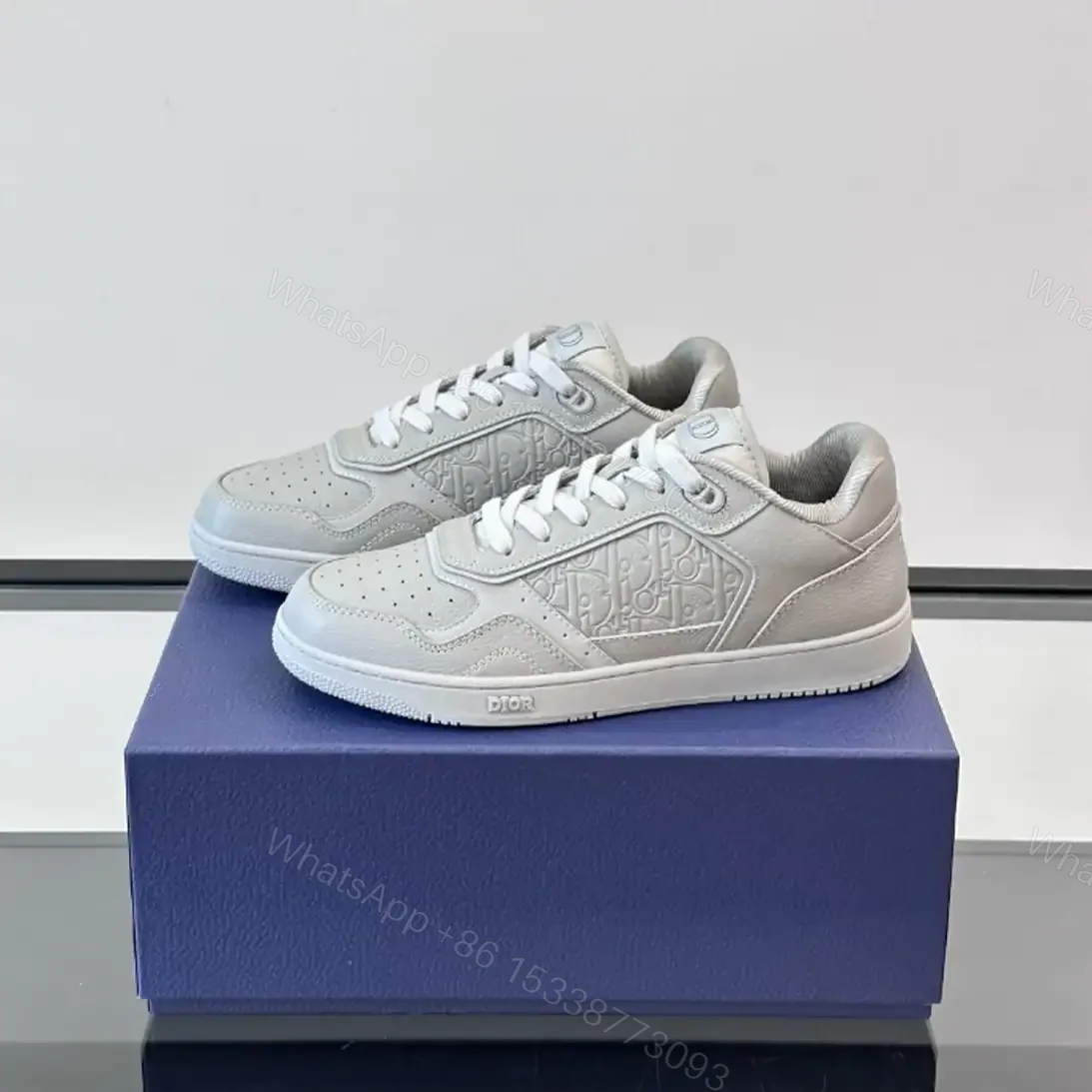 View 6 of DIOR B27 UPTOWN LOW-TOP SNEAKERS GRAY GRAINED CALFSKIN AND GRAY GRAVITY LEATHER – CD221