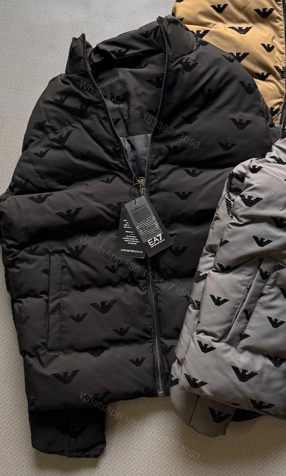 View 6 of First Copy Armani Imported Nylon Fabric Puffer Jackets for Men