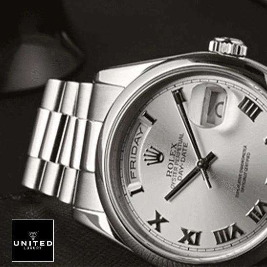 View 9 of Rolex Day-Date Roman White Dial Replica
