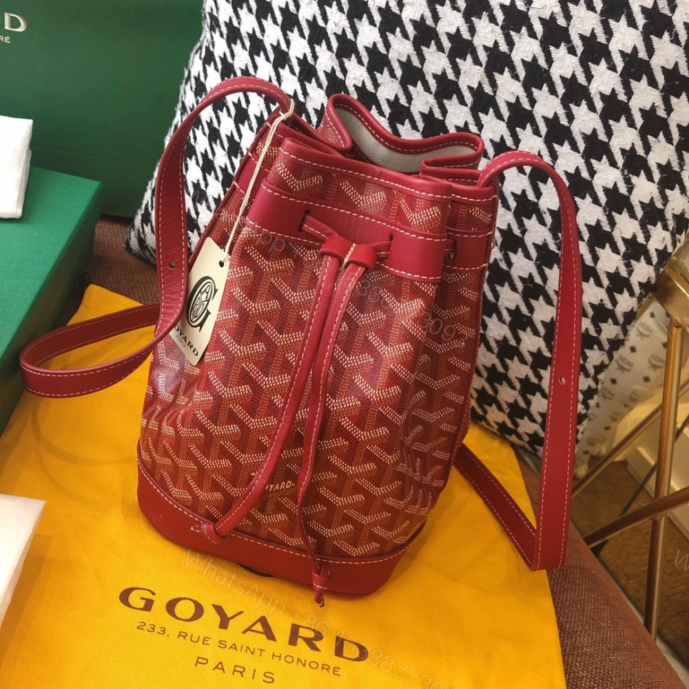 View 2 of 高仿Goyard*PEFLOT9抽繩水桶包紅色免檢版