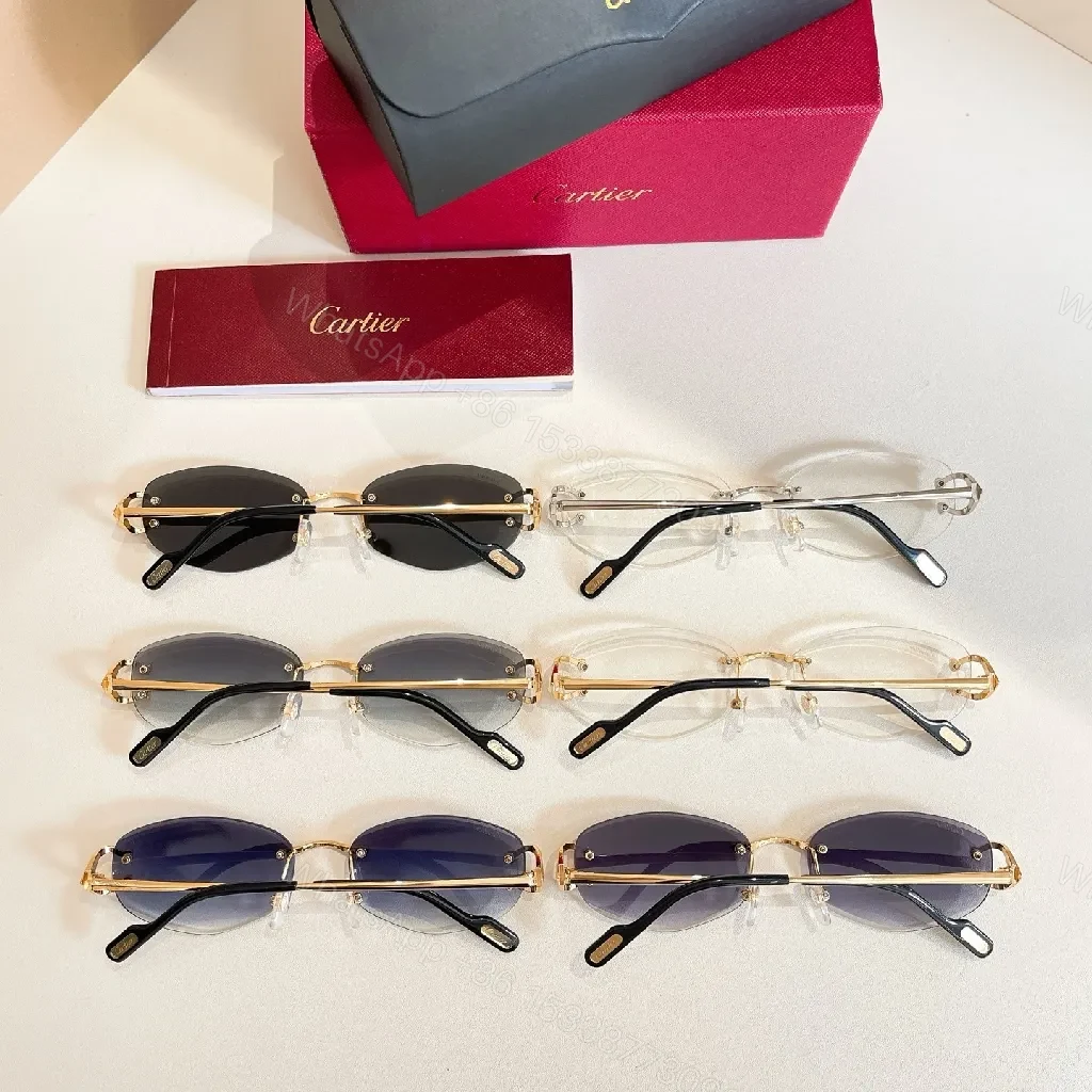 View 5 of Magenta Cart-Inspired Case + Rimless Glasses Set