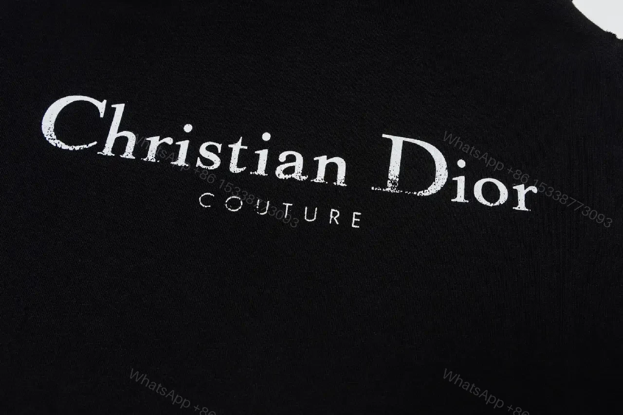 View 5 of Minimalist Black Hoodie – Subtle Dior Detail Luxury Streetwear