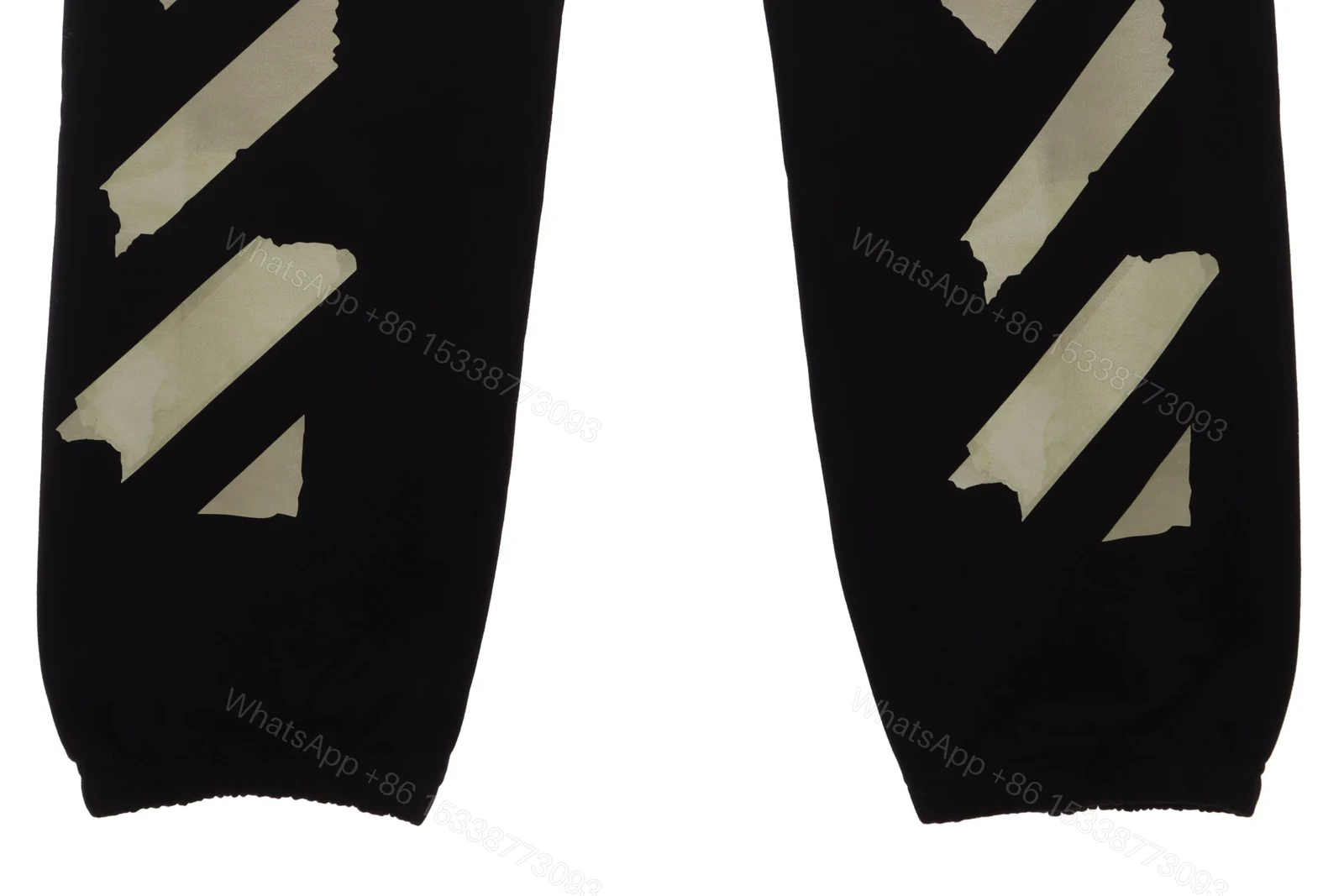 View 2 of Off-White Yellow Rubber Strip Pants