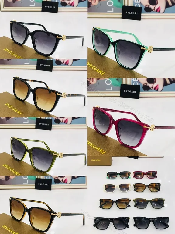View 7 of Cream Ivory Acetate Sunglasses with BVLGARI Hardware - Luxe Pair