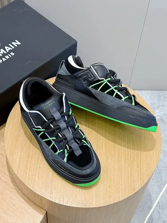 View 6 of Neon Luxe Runner: Balmain-Style High-Top Sneaker