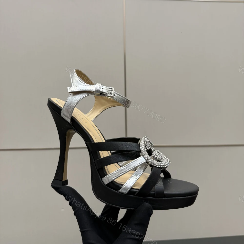 View 2 of Gucci Women Pump With Crystal Interlocking G Black