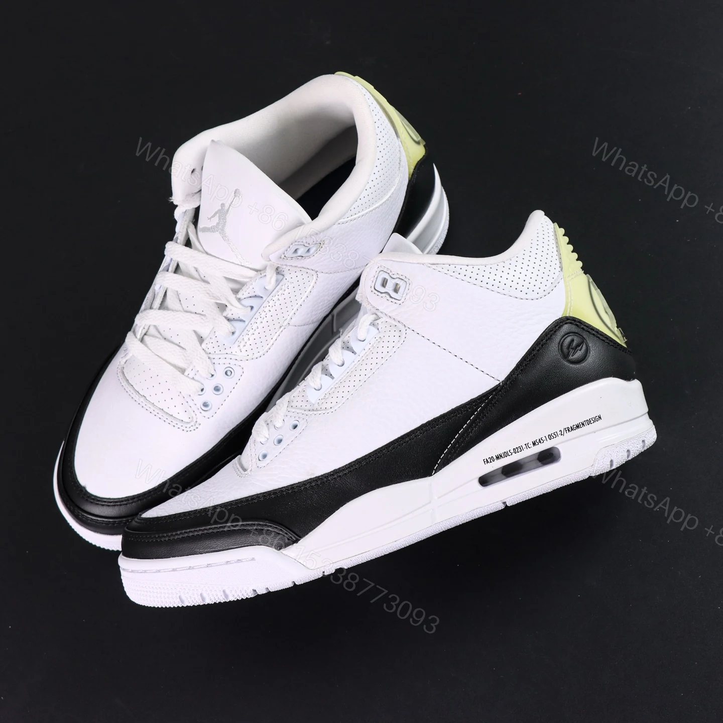 View 8 of Fragment Design x Air Jordan 3 Retro SP ‘white’ Reps