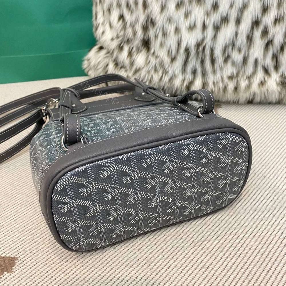 View 9 of 高仿Goyard*ALPIN5經典老花滿印雙肩包灰色免檢版