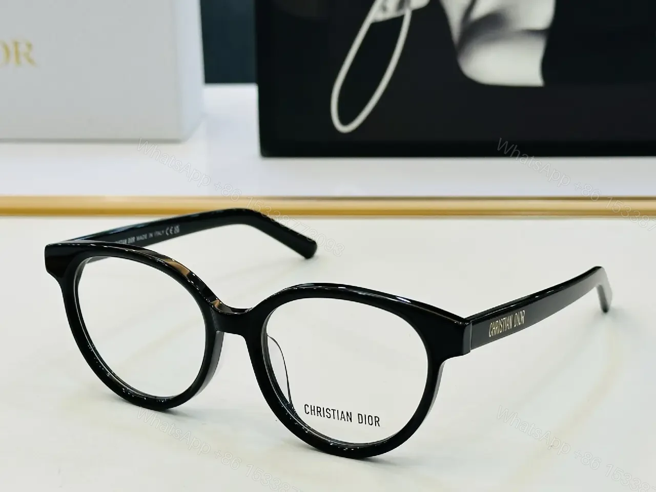 Bold Black Round Eyeglasses: Subtle Luxury Eyewear — view 1