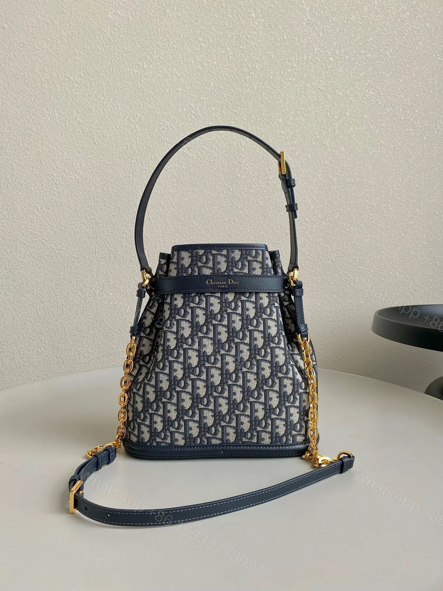 View 2 of Dior Cest Canvas Backpack Super Embroidered Pattern Black 24x10x24.5cm