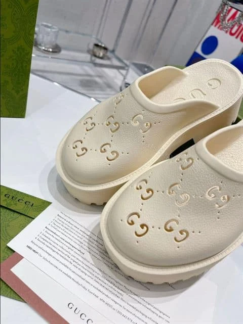 View 9 of GUCCI WONMEN’S PLATFORM PERFORATED G SANDAL – SDG020