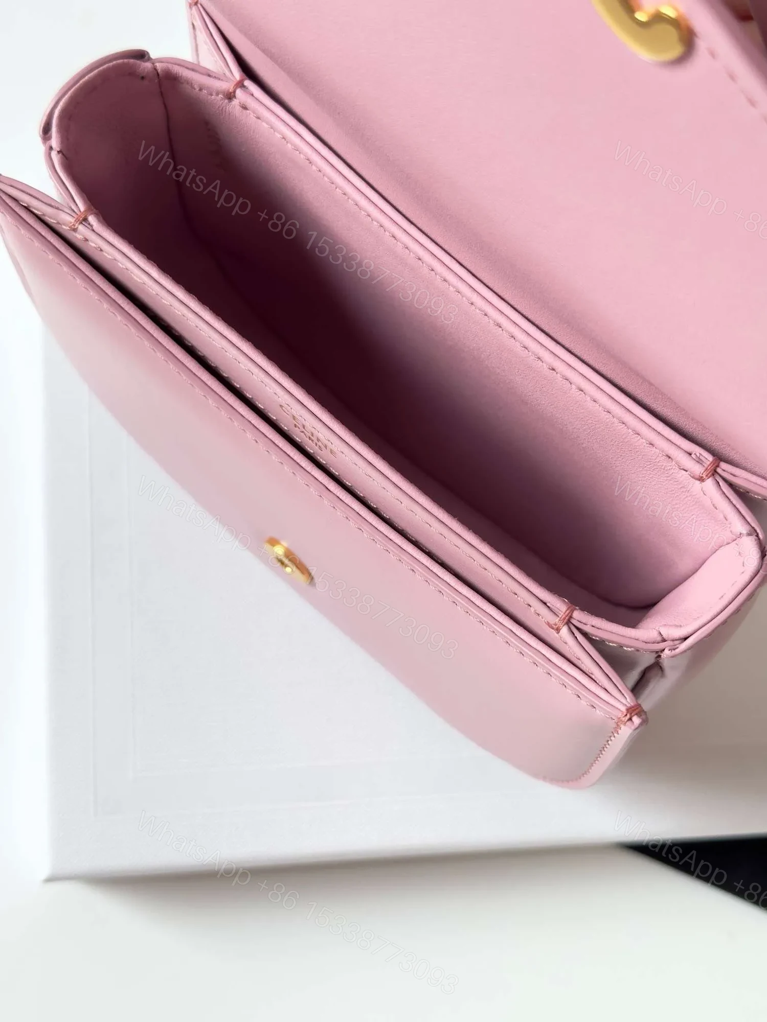 View 7 of Celine Mini Handle Crossbody Pink 15.5x11cm