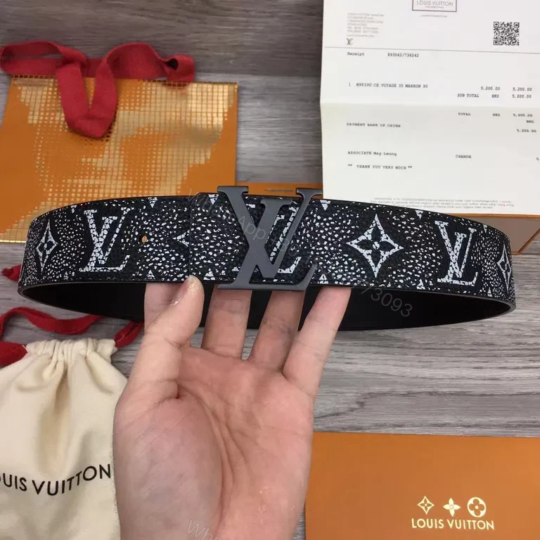 Louis Vuitton Monogram Textured Belt - Signature Hardware — view 1