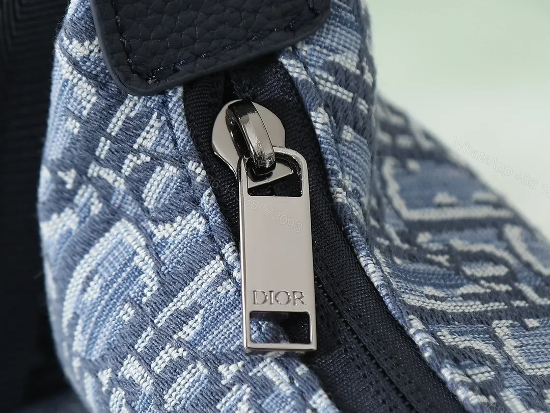 View 5 of Denim Monogram Crossbody: Chic, Compact, All-Day Versatile Bag