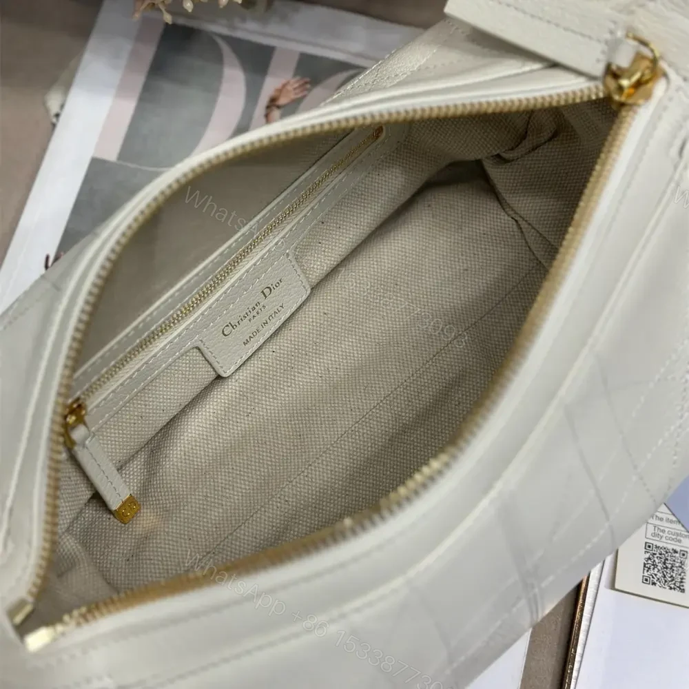 View 7 of 高仿Dior*D-Journey系列M2416M030小牛皮單肩包小號白色免檢版