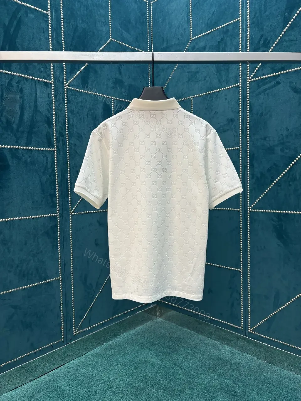 View 5 of Off-White Monogram Textured Polo Shirt: Lightweight Luxury