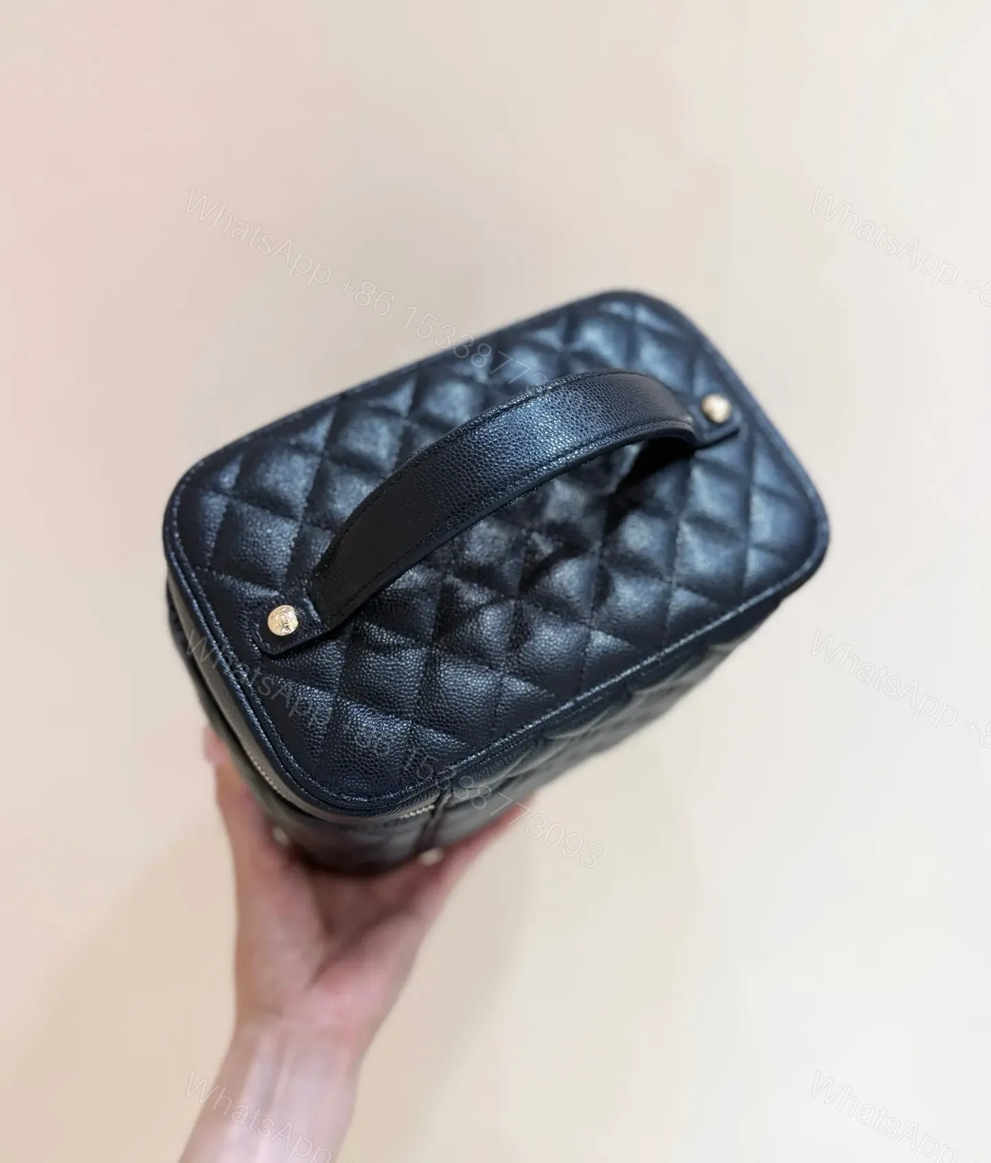 View 5 of Chanel Quilted Caviar Leather Vanity Case