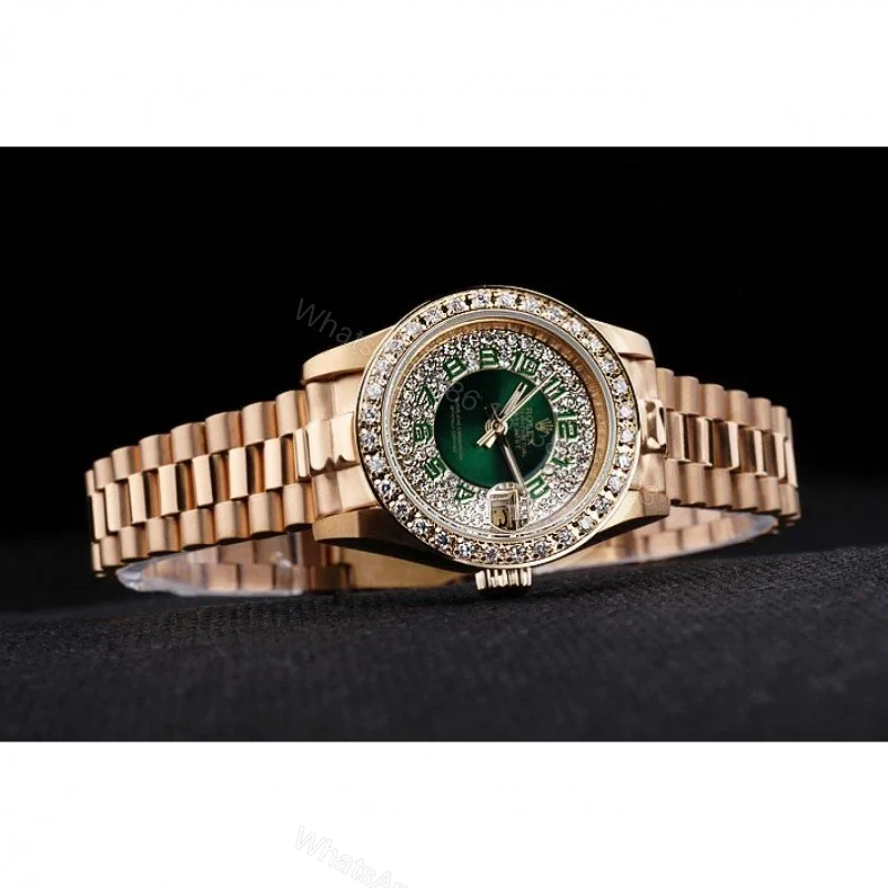 View 4 of Replica Rolex Datejust Green Dial RL39 28 mm