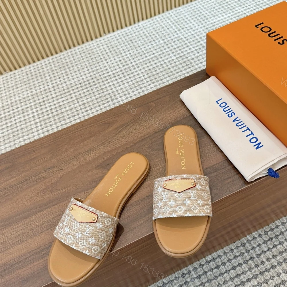 View 4 of LOUIS VUITTON LILY FLAT MULE NATURAL 1AHLWF