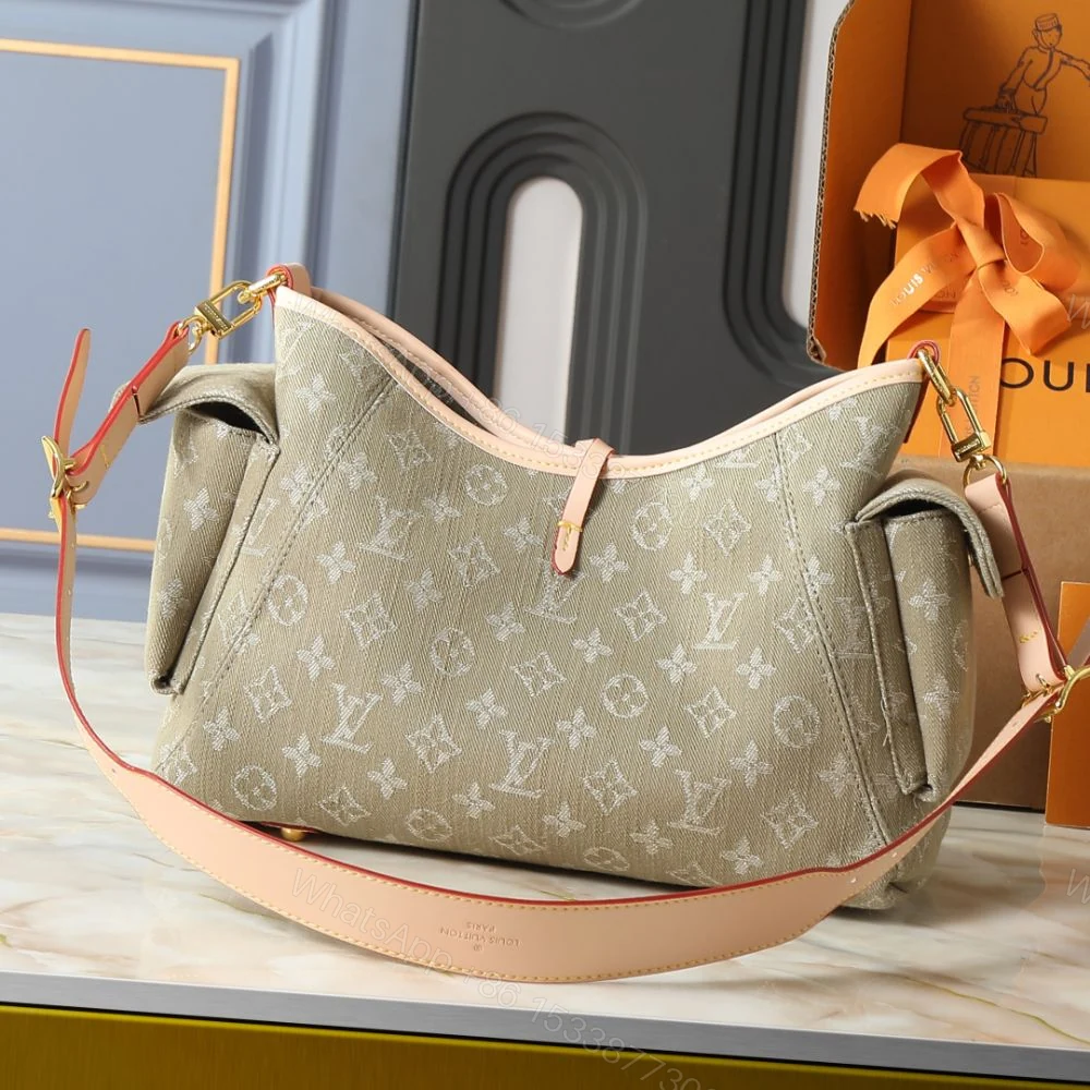 View 4 of Louis Vuitton Carryall Cargo PM Khaki Denim 33Cm M27623