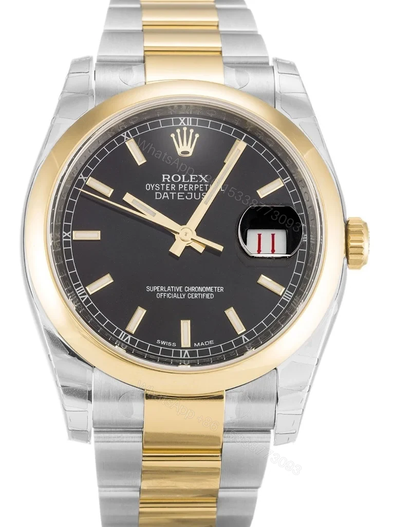 Replica Rolex Datejust Black Dial 116203 36 mm — view 1