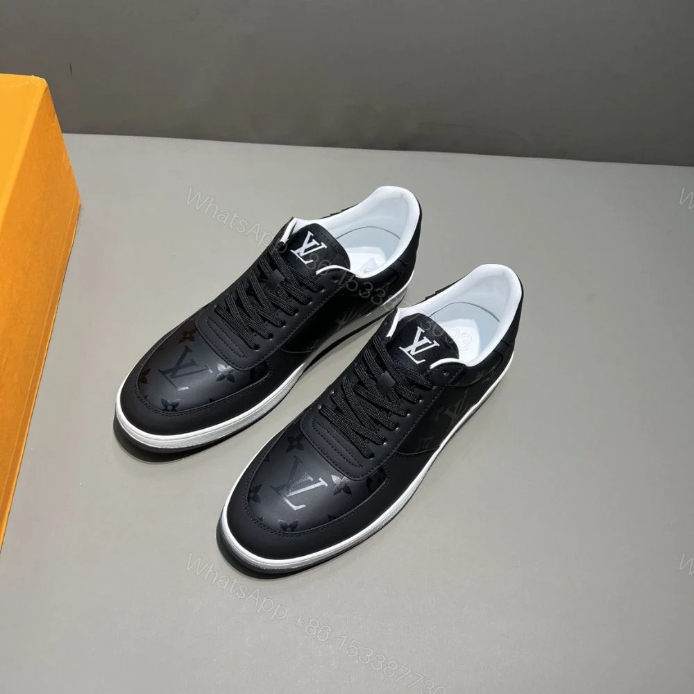 View 3 of Louis Vuitton Rivoli Sneaker Monogram Metallic Canvas Black For Men 1A9FGZ