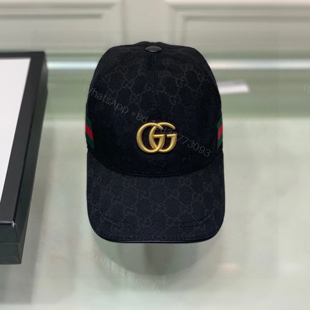 View 2 of Gucci GG Canvas With Web Baseball Cap Black