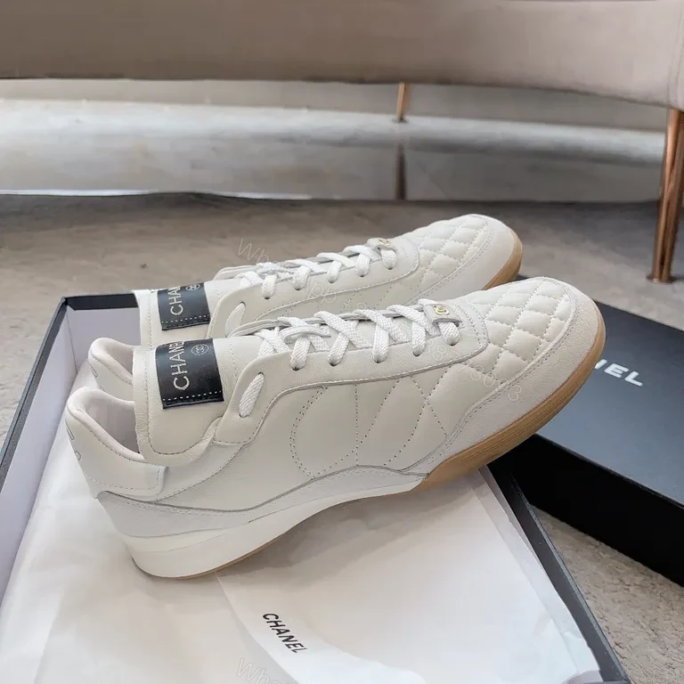 View 7 of Chanel-Inspired White Quilted High-Tops: Luxe Comfort Sneakers
