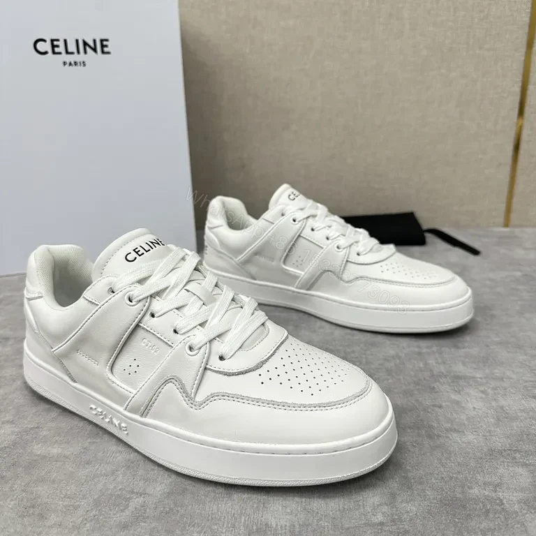 View 6 of White Lace-Up Sneakers, Minimalist Comfort, CELINE-inspired Plan