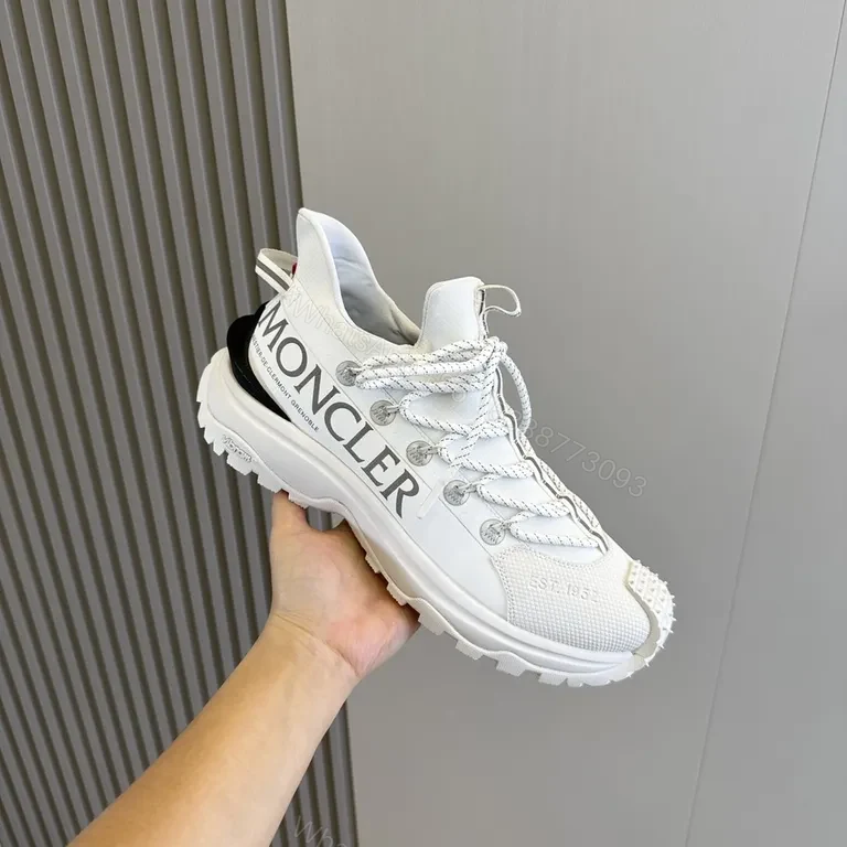 Moncler Runway Runner: Luxe White Mesh High-Top Sneaker — view 1