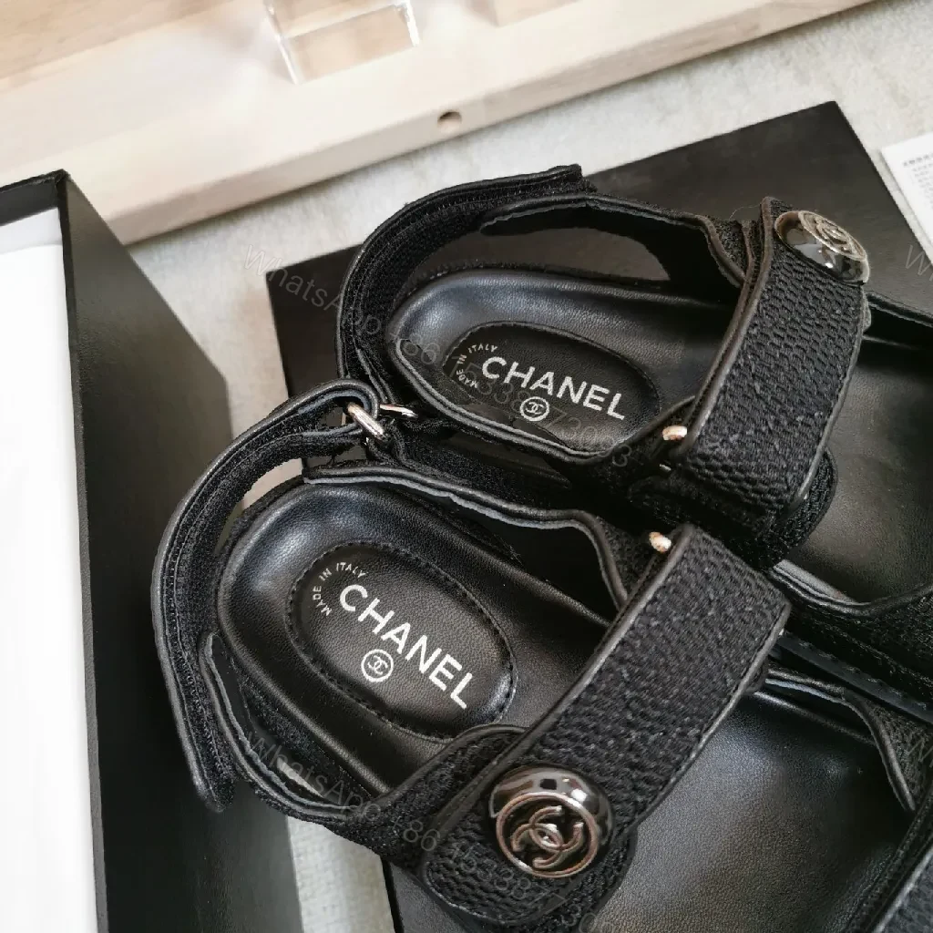 View 3 of Chic Black Sandal Leather Modern Luxury Comfort Footwear