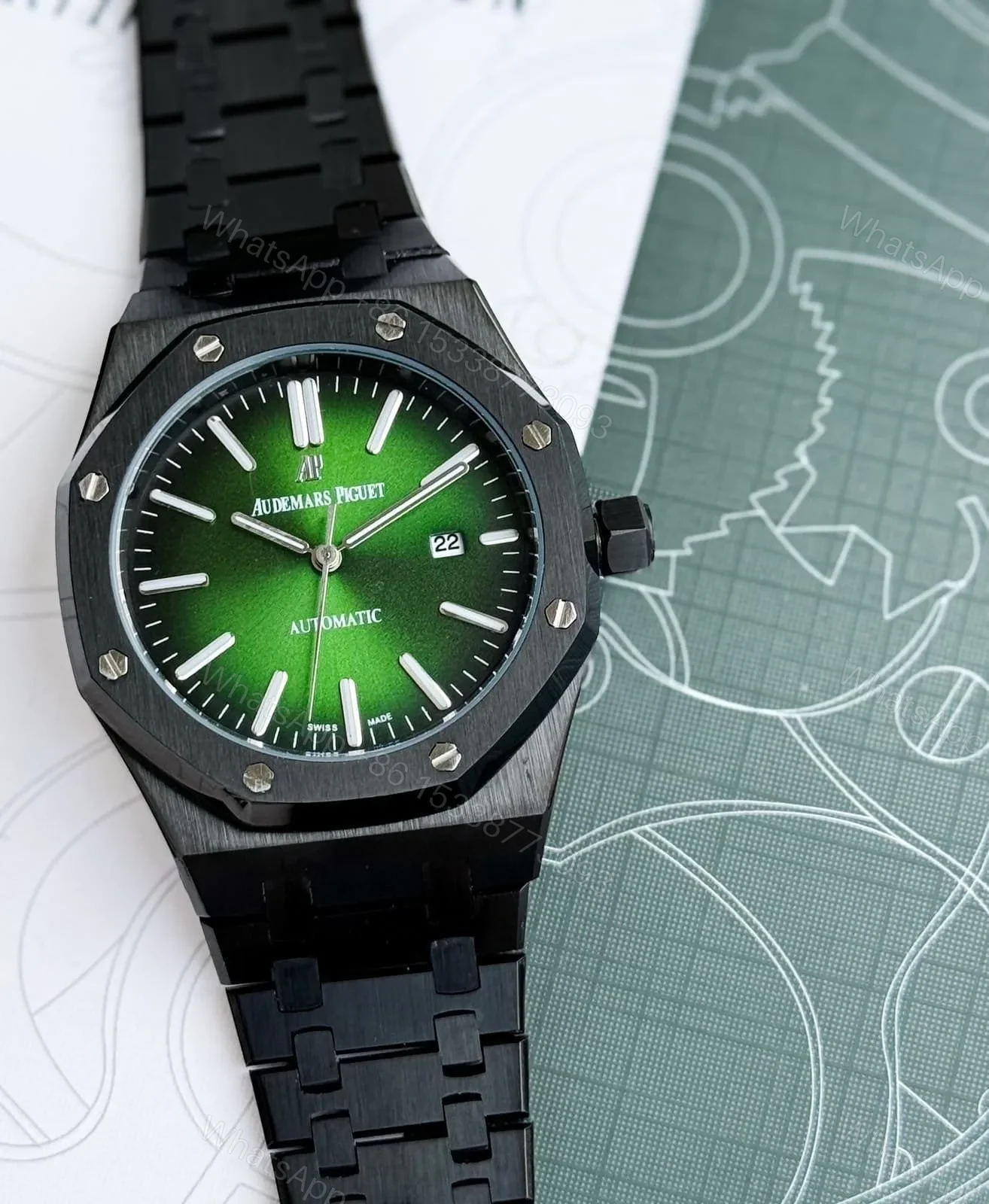 Audemars Piguet Royal Oak Black Strap — view 1