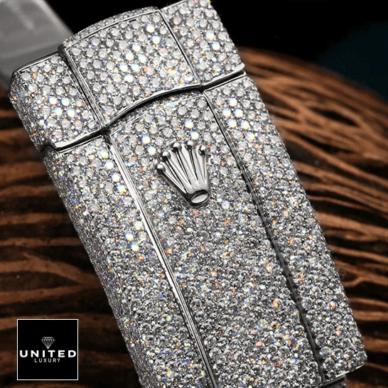 View 10 of Rolex Datejust 116300 White Gold Diamond Arabic Dial Iced Out Replica