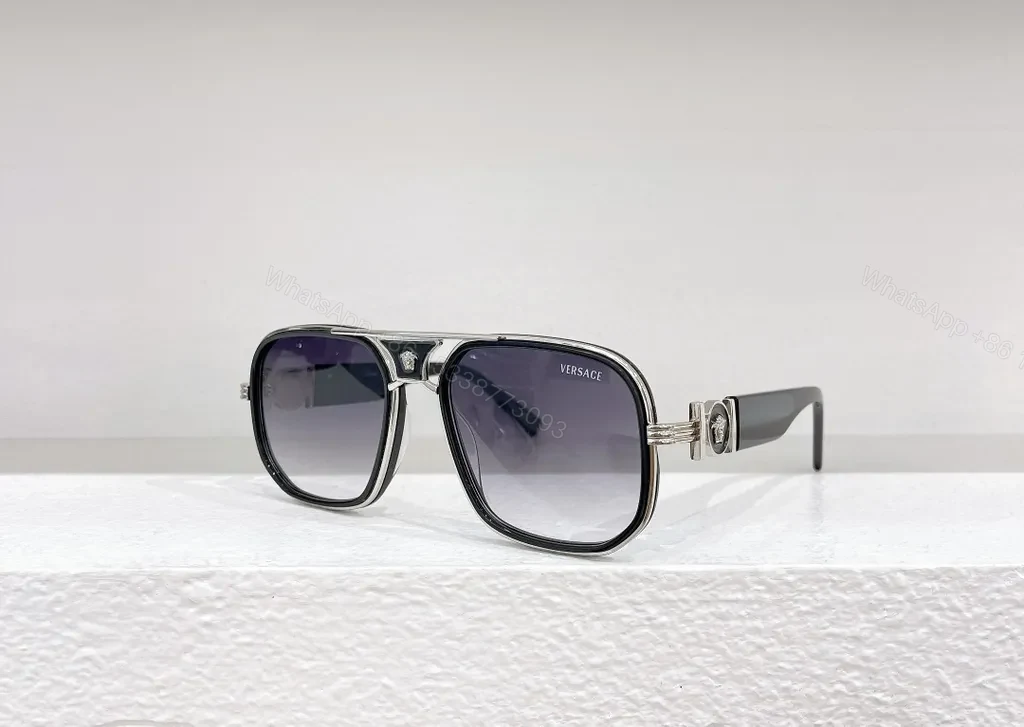 View 6 of Gold-Tone Frame Designer Sunglasses with UV400 Protection - Unisex