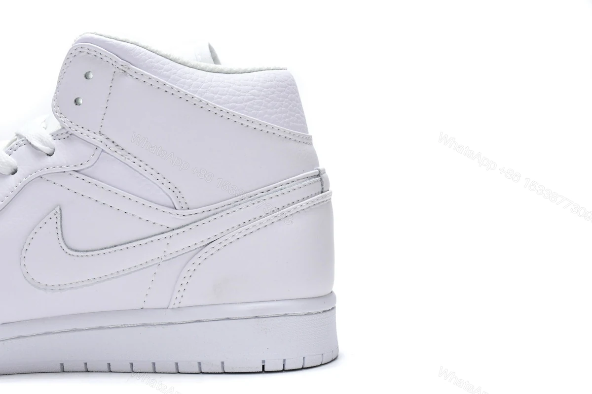 View 6 of Air Jordan 1 Mid Triple White 554724-129