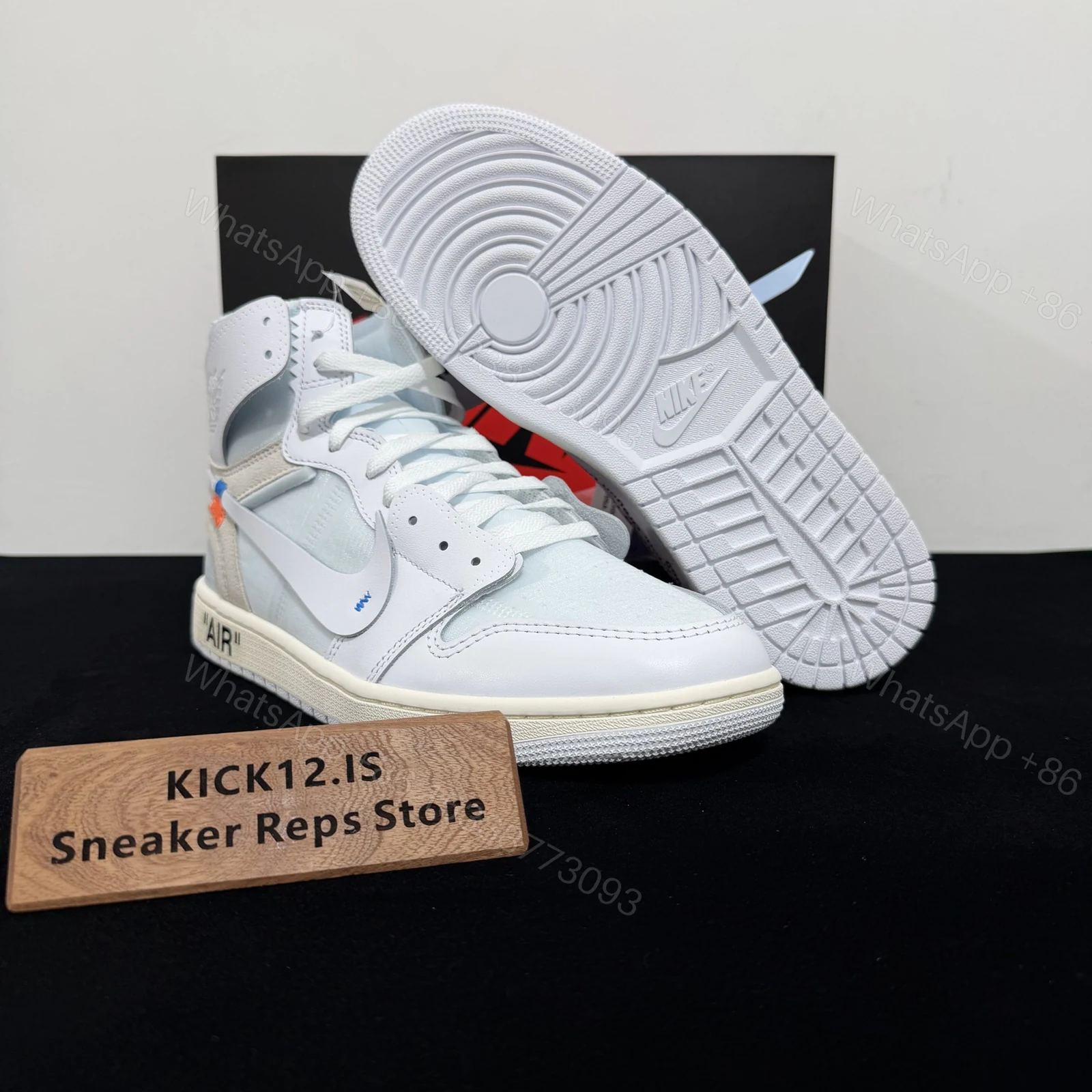 View 3 of Virgil Abloh ArchiveTM x Air Jordan 1 High OG “Alaska” Reps