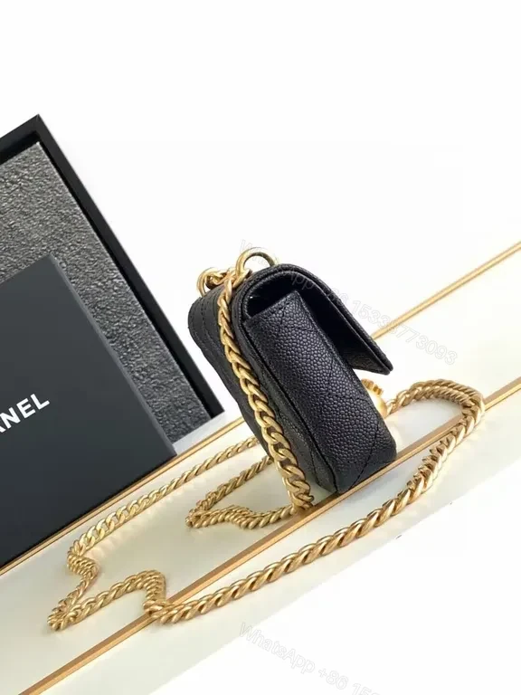 View 3 of Chic Quilted Bag with Gold Chain â€“ Compact Luxury Crossbody