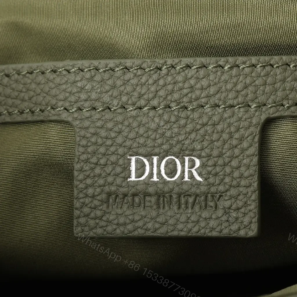 View 6 of Olive Embossed Leather Crossbody: Modern Chic, Compact